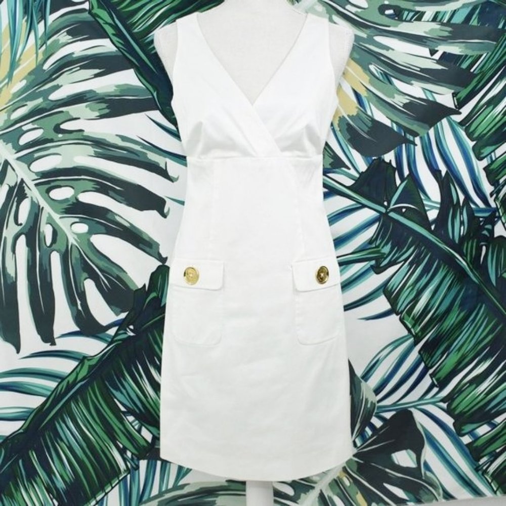 Michael Kors white sleeveless mini sheath dress 4